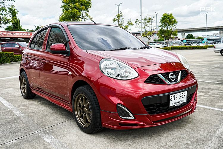 Nissan March 2019 1.2 E Sedan เบนซิน ไม่ติดแก๊ส เกียร์อัตโนมัติ แดง รูปที่ 3