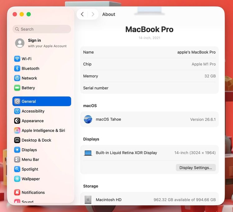 MacBook Pro 14-inch M1 Pro 2021 Ram32GB SSD1TB Space Gra รูปที่ 12