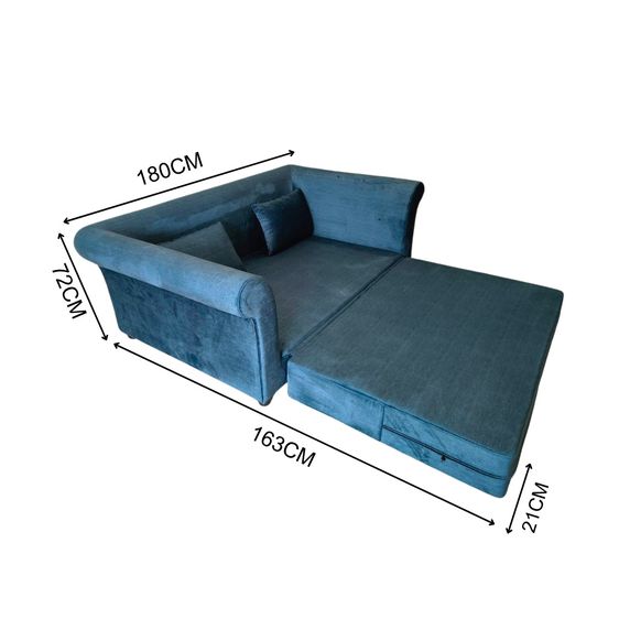 โซฟาเบดผ้ากำมะหยี่ สีเทาดำ สไตล์ Modern Cozy สินค้าใหม่ รูปที่ 5