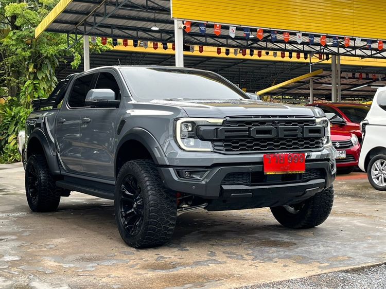 Ford Ranger 2023 Raptor 3.0L V6 Twin-Turbo EcoBoost 4x4 Pickup เบนซิน ไม่ติดแก๊ส เกียร์อัตโนมัติ เทา รูปที่ 3