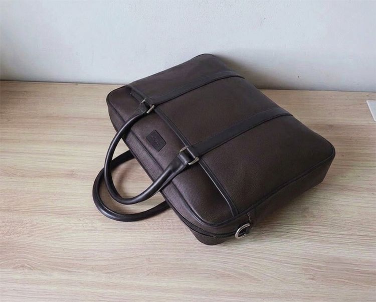 กระเป๋า Coach Briefcase  สีน้ำตาล  แท้ รูปที่ 3