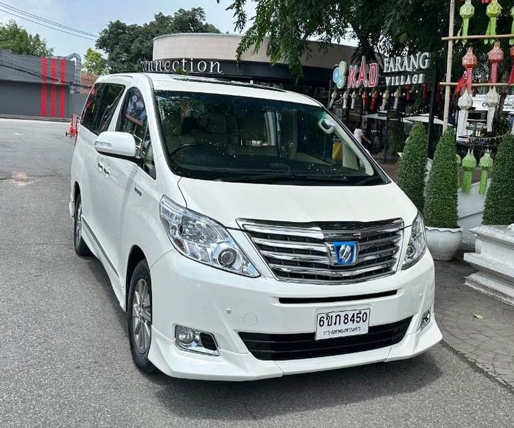 Toyota Alphard 2013 2.4 V Van ไฮบริด ไม่ติดแก๊ส เกียร์อัตโนมัติ ขาว