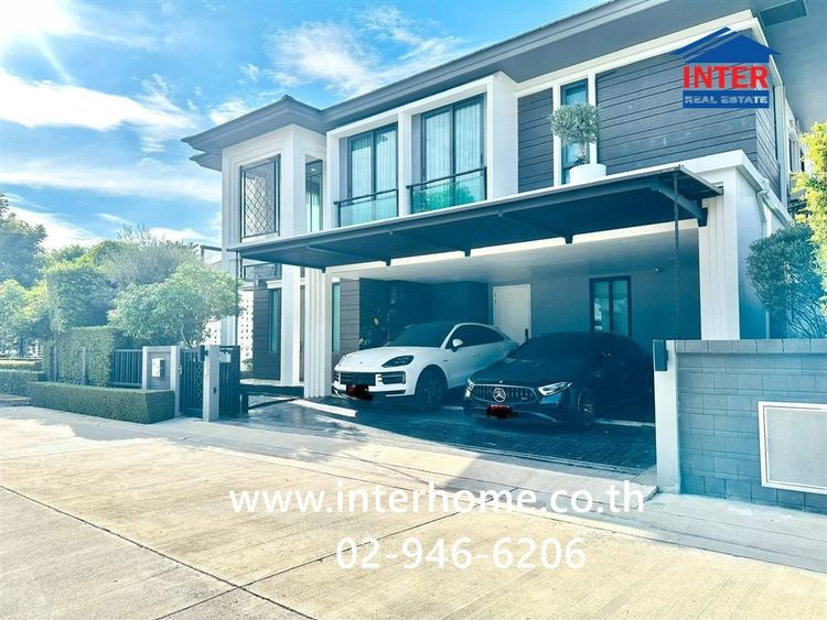 บ้านเดี่ยว 2 ชั้น 73.7 ตร.ว หมู่บ้านแกรนด์บริทาเนีย บางนา กม.12 ซอยสุขาภิบาล6 (ซอยวัดบางพลีใหญ่ใน) ถนนบางนา-ตราด ถนนเทพารักษ์ บางพลี 