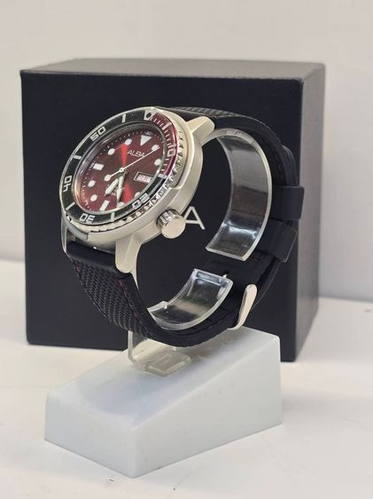 ALBA Automatic AL4381X1 หน้าปัดแดง Automatic Day-Date ครบกล่อง + สายเหล็กเพิ่ม รูปที่ 6