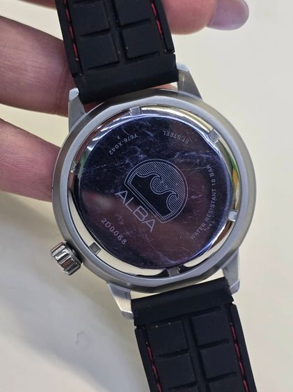 ALBA Automatic AL4381X1 หน้าปัดแดง Automatic Day-Date ครบกล่อง + สายเหล็กเพิ่ม รูปที่ 14