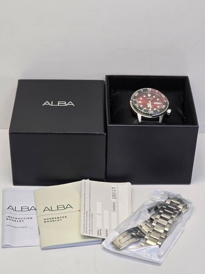 ALBA Automatic AL4381X1 หน้าปัดแดง Automatic Day-Date ครบกล่อง + สายเหล็กเพิ่ม รูปที่ 3