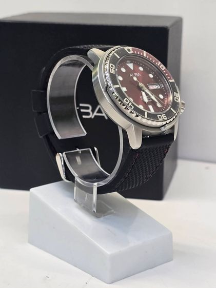 ALBA Automatic AL4381X1 หน้าปัดแดง Automatic Day-Date ครบกล่อง + สายเหล็กเพิ่ม รูปที่ 7