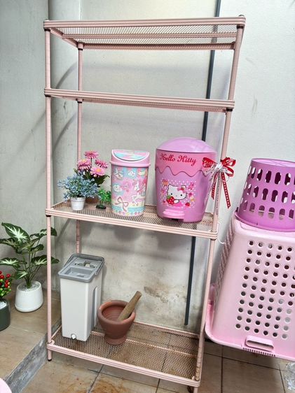 ชั้นวางของและตะกร้า 3รายการ