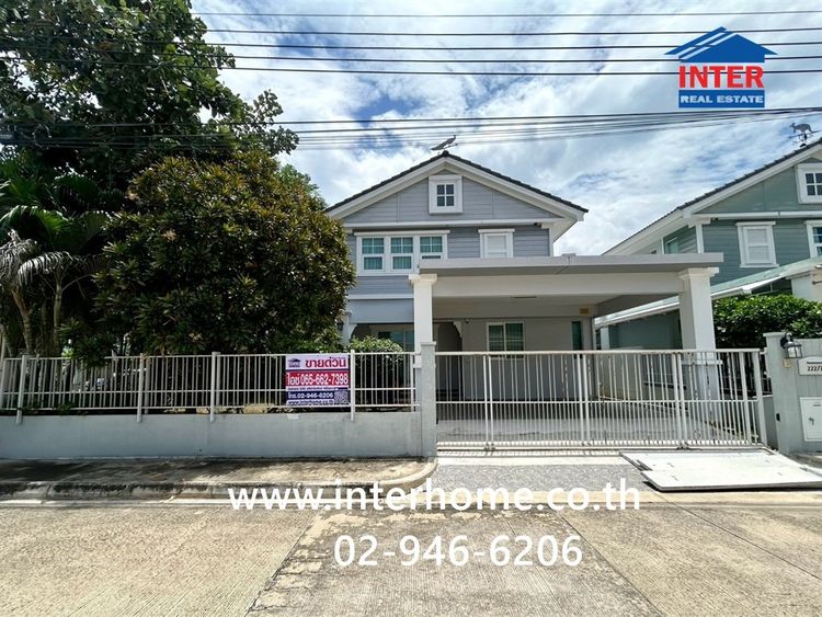 บ้านเดี่ยว 2 ชั้น 61.1 ตร.ว. หมู่บ้านวิลลาจจิโอ บางนา ซอยเอแบค ถนนบางนา-ตราด บางบ่อ สมุทรปราการ