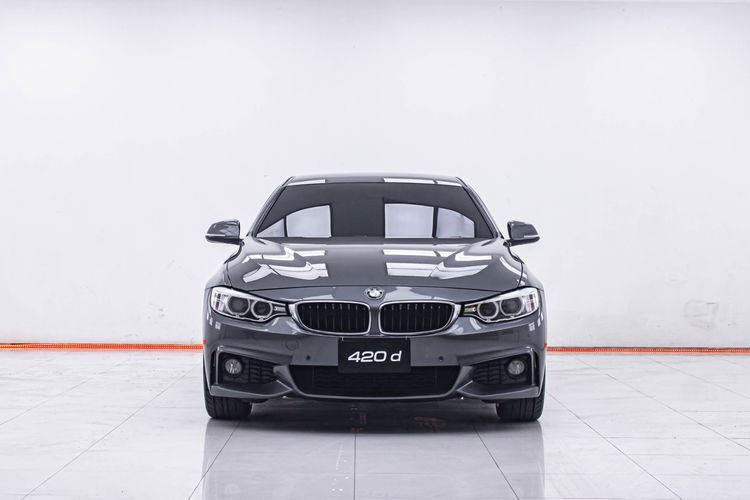 BMW Series 4 2015 420d Sedan ดีเซล ไม่ติดแก๊ส เกียร์อัตโนมัติ เทา รูปที่ 4