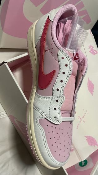 รองเท้า travis scott air jordan 1 low og tropical pink มือ1 size 8.5 us มือ1 รูปที่ 2