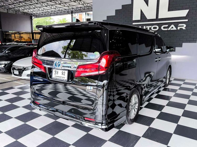 Toyota Alphard 2021 2.5 Hybrid G F-Package E-Four 4WD Utility-car ไฮบริด เกียร์อัตโนมัติ ดำ รูปที่ 4