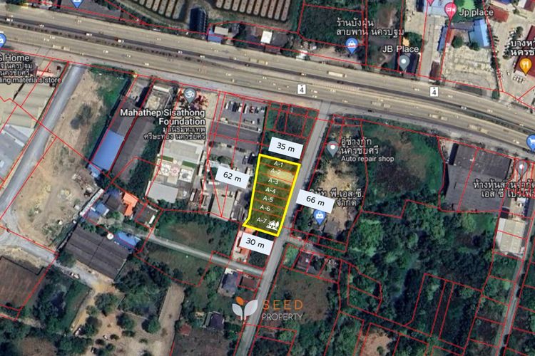ที่ดินศีรษะทอง นครชัยศรี 7 แปลง รวม 489.4 ตร.ว. พร้อมสิ่งปลูกสร้าง