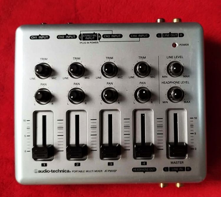 เครื่องผสมสัญญาณเสียงพกพา  Audio Technica AT-PMX5P  multi Mixer นำเข้าจากญี่ปุ่น ของแท้