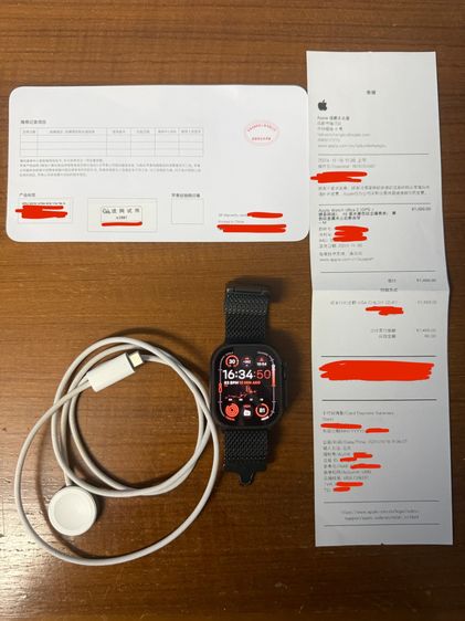 ไทเทเนียม ดำ Apple Watch Ultra 2 Black Titanium + Original Titanium Milanese Loop