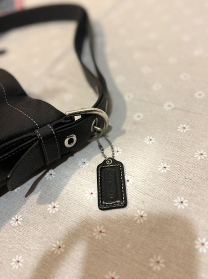 COACH F15064 Black Hobo Leather Shoulder Bag รูปที่ 2