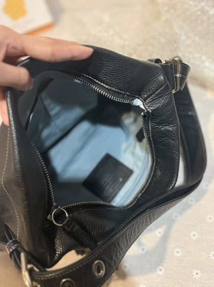 COACH F15064 Black Hobo Leather Shoulder Bag รูปที่ 3