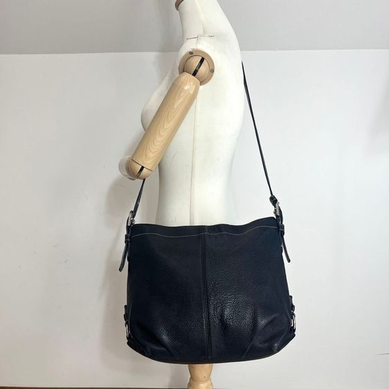 COACH F15064 Black Hobo Leather Shoulder Bag รูปที่ 9