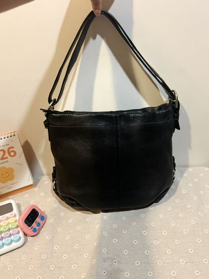 COACH F15064 Black Hobo Leather Shoulder Bag รูปที่ 7