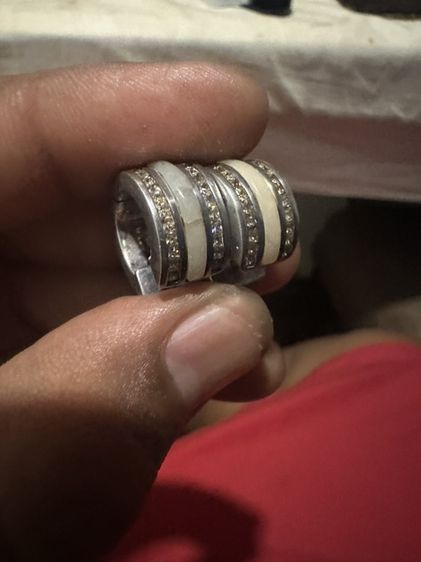 ต่างหูเงินเพชรแท้
