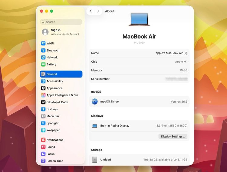 MacBook Air 13-inch M1 2020 Ram16GB SSD256GB Gold  รูปที่ 13