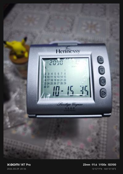 พลาสติก เงิน Hennessy นาฬิกาเครื่องคิดเลขงานสะสม