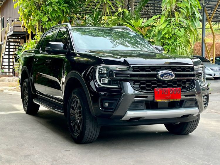 Ford Ranger 2023 2.0 Bi-Turbo 4WD Wildtrak Pickup ดีเซล ไม่ติดแก๊ส เกียร์อัตโนมัติ ดำ รูปที่ 3