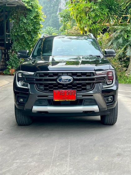 Ford Ranger 2023 2.0 Bi-Turbo 4WD Wildtrak Pickup ดีเซล ไม่ติดแก๊ส เกียร์อัตโนมัติ ดำ รูปที่ 2
