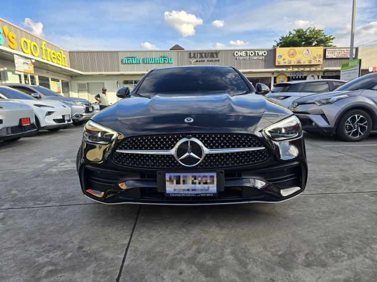 Mercedes-Benz C-Class 2023 C350 Sedan ปลั๊กอินไฮบริด (PHEV) ไม่ติดแก๊ส เกียร์อัตโนมัติ ดำ รูปที่ 3