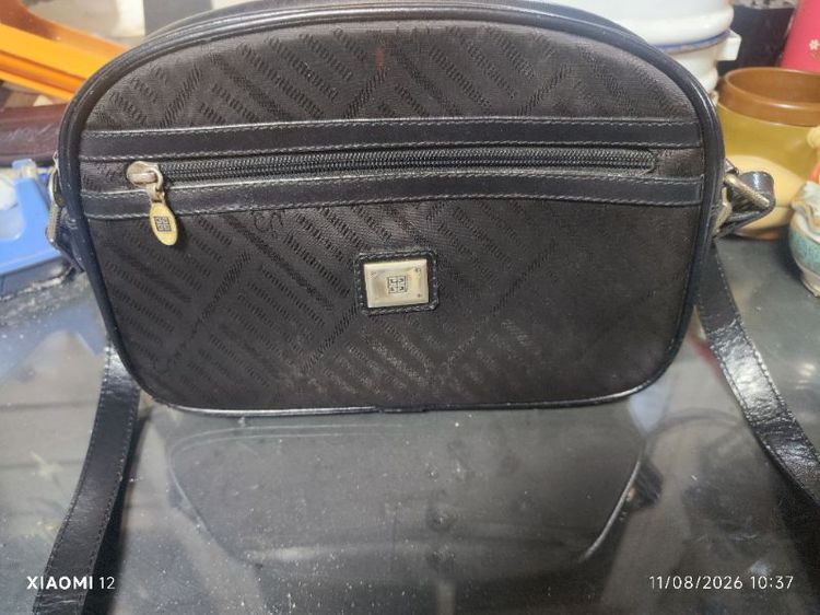 ผ้า หญิง ดำ กระเป๋า Givenchy(จีวองชี) รุ่น/ลักษณะ Vintage 4G Logo Jacquard&Leather Cossbody Camera Bag (กระเป๋าทรงกล้องสายสะพานปรับได้)