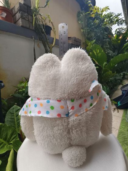 ตุ๊กตา Fuwarii ญี่ปุ่นแท้ หน้าสไมล์จมูกส้ม ใส่ผ้าพันคอลายจุด 28 ซม. | AOMY select รูปที่ 4