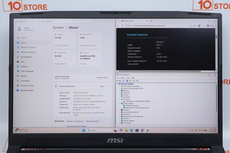 MSI Katana 17 Core i9-14900HX.RTX5070 RAM16.1TB รูปที่ 2