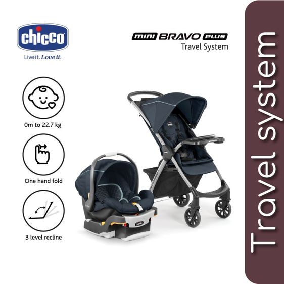 รถเข็นเด็ก + Car Seat Chicco Mini Bravo ยกชุด สภาพดี  | 5,500 บาท รูปที่ 9