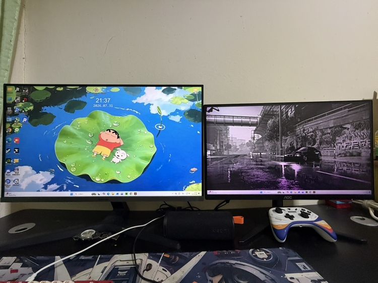 จอภาพ ขายจอ samsung 27นิ้ว 75Hz จอ aoc 22นิ้ว 60Hz