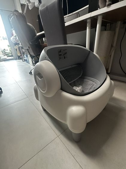Cat litter box open-top ห้องน้ำแมวอัตโนมัติ มุมมองสูงรอบทิศทาง 360°แอปพลิเคชันบนมือถือ ห้องน้ำแมวอัจฉริยะ รูปที่ 3