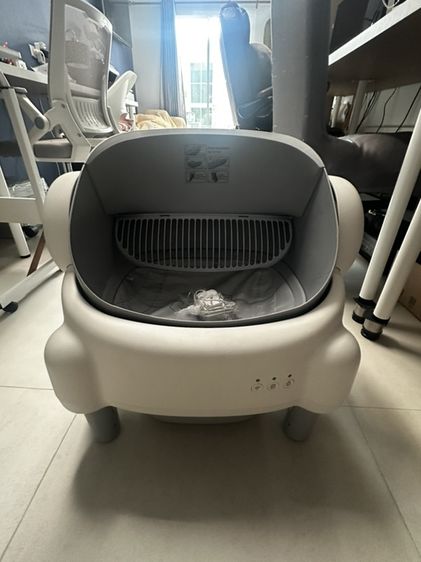 Cat litter box open-top ห้องน้ำแมวอัตโนมัติ มุมมองสูงรอบทิศทาง 360°แอปพลิเคชันบนมือถือ ห้องน้ำแมวอัจฉริยะ รูปที่ 2