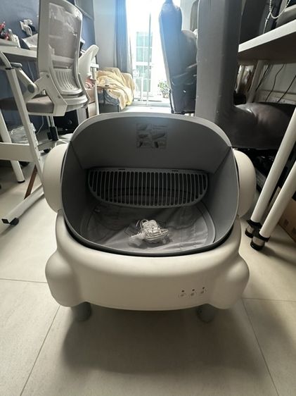Cat litter box open-top ห้องน้ำแมวอัตโนมัติ มุมมองสูงรอบทิศทาง 360°แอปพลิเคชันบนมือถือ ห้องน้ำแมวอัจฉริยะ