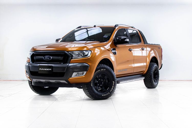Ford Ranger 2015 2.2 Wildtrak 4WD Pickup ดีเซล ไม่ติดแก๊ส เกียร์อัตโนมัติ ส้ม