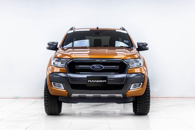 Ford Ranger 2015 2.2 Wildtrak 4WD Pickup ดีเซล ไม่ติดแก๊ส เกียร์อัตโนมัติ ส้ม รูปที่ 4