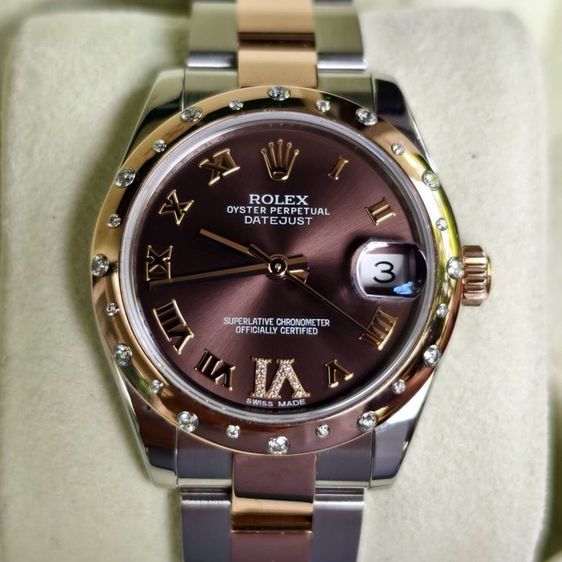 Rolex Datejust Boy 31mm Chocolate VI ขอบเพชรกระจาย กล่องใบครบ