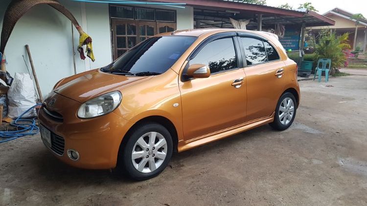 Nissan March 2012 1.2 VL Sedan เบนซิน ไม่ติดแก๊ส เกียร์อัตโนมัติ ส้ม รูปที่ 3