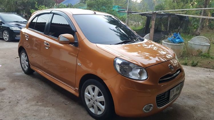 Nissan March 2012 1.2 VL Sedan เบนซิน ไม่ติดแก๊ส เกียร์อัตโนมัติ ส้ม รูปที่ 2