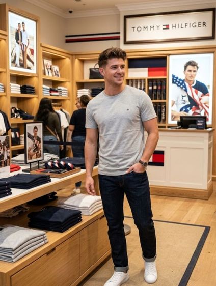 เสื้อทีเชิ้ต อื่นๆ เทา แขนสั้น Tommy Hilfiger