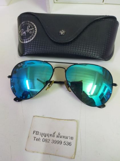 แว่นกันแดด RayBan ของแท้made in italy RB3025 AVIATOR LARGE METAL 002/19 ขนาด 58 14 สภาพดี เลนส์สวย พร้อม กล่อง รูปที่ 2