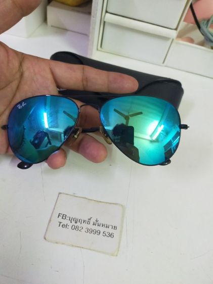 แว่นกันแดด RayBan ของแท้made in italy RB3025 AVIATOR LARGE METAL 002/19 ขนาด 58 14 สภาพดี เลนส์สวย พร้อม กล่อง รูปที่ 3