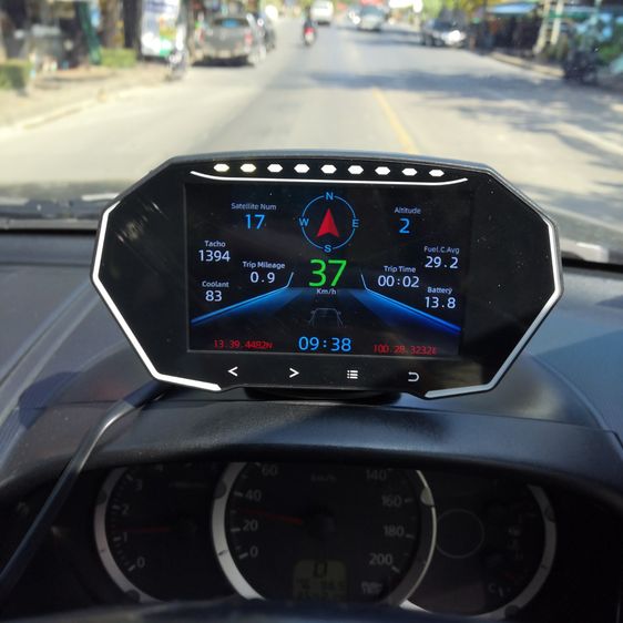 HUD ดิจิตอลสมาร์ท LCD Gauge OBD2 + GPS + Slope OBD F11 รูปที่ 8