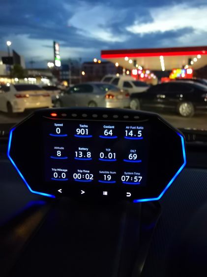 HUD ดิจิตอลสมาร์ท LCD Gauge OBD2 + GPS + Slope OBD F11 รูปที่ 6