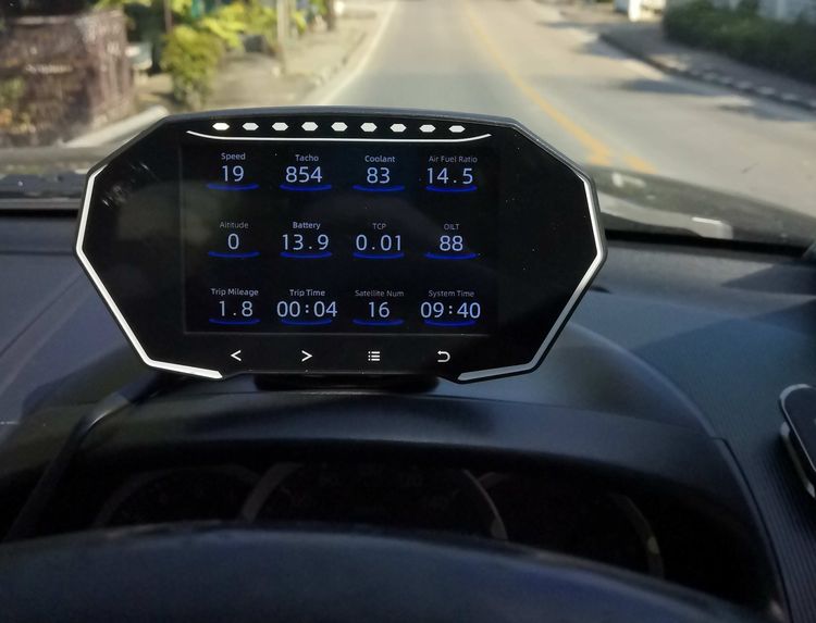 HUD ดิจิตอลสมาร์ท LCD Gauge OBD2 + GPS + Slope OBD F11 รูปที่ 7