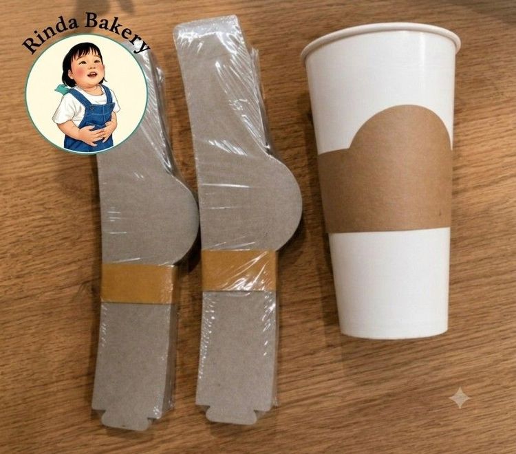 อุปกรณ์เบเกอรี่ สายคาดแก้วกาแฟ ไม่พิมพ์ลาย100ใบ/แพ็ค ขนาด 27*7 CM
