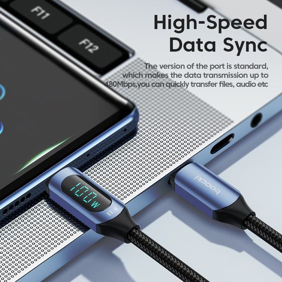 ขายยกล็อต Toocki สายชาร์จ Type-C 100W PD 60 เส้น ของใหม่ เส้นละ 98 บาท รูปที่ 8